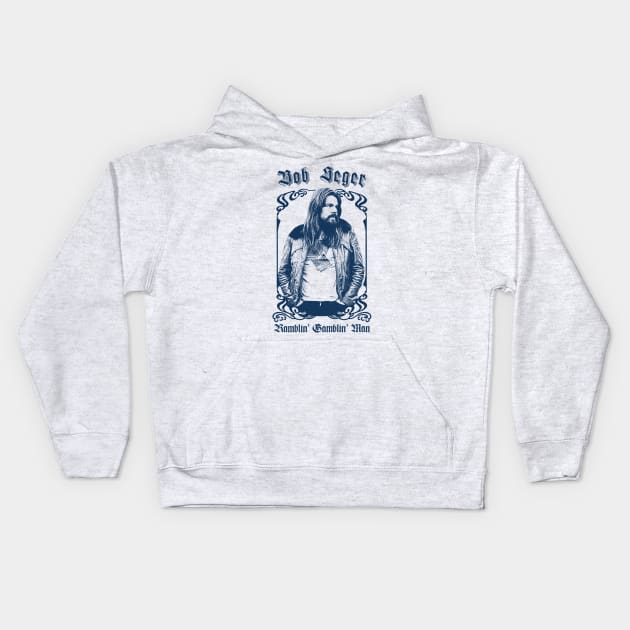 Bob Seger  // Vintage Style Fan Art Design Kids Hoodie by DankFutura